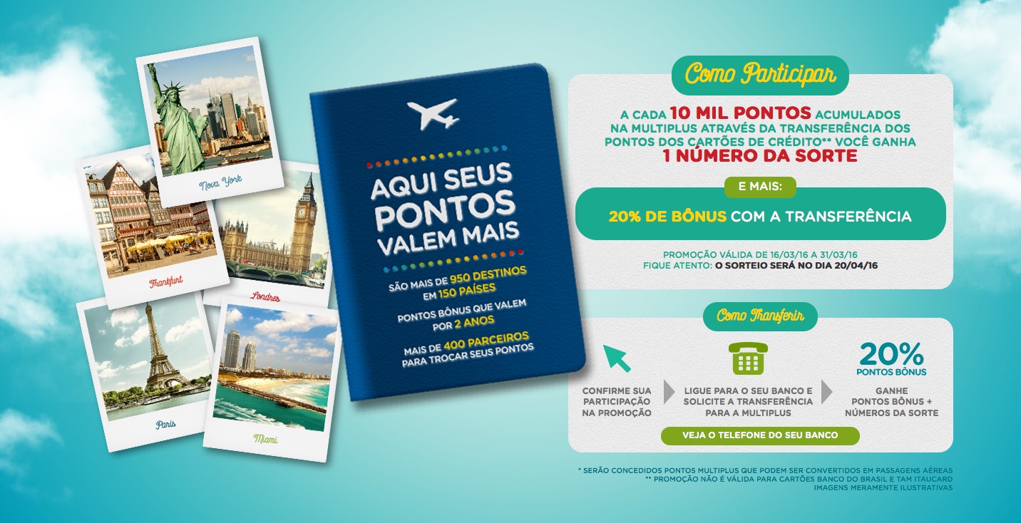 Promo??o Multiplus Fidelidade: 20% de b?nus nas transfer?ncias e 50 ...