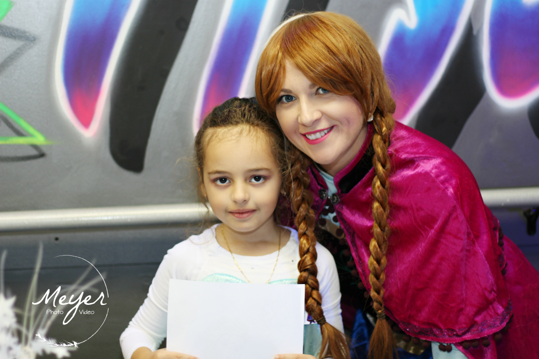 elsa at birthday party