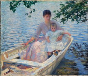 mother child boat artwork order