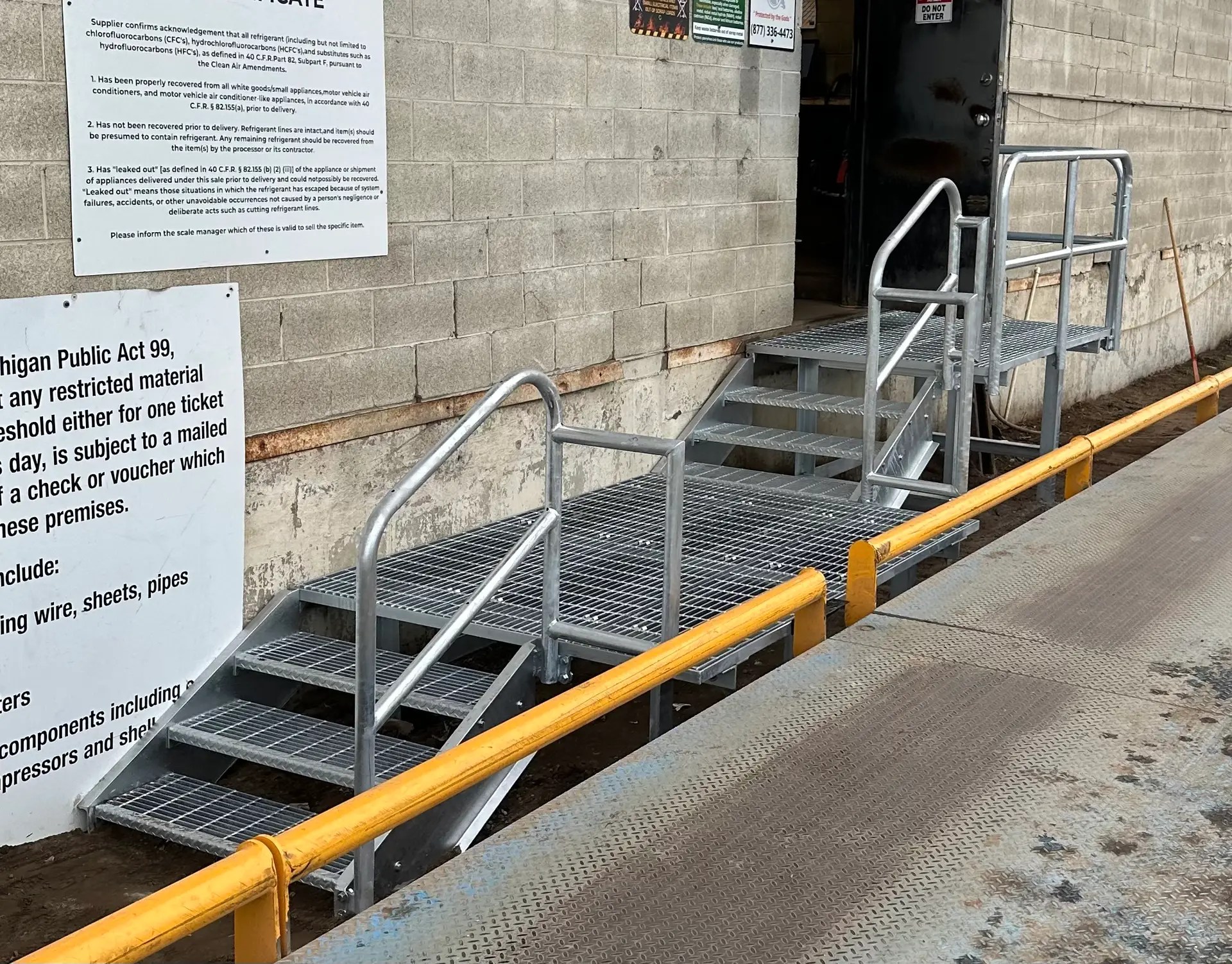 production handrail manufacturing painting installation exterior interior railings manufactured stairs galvanized