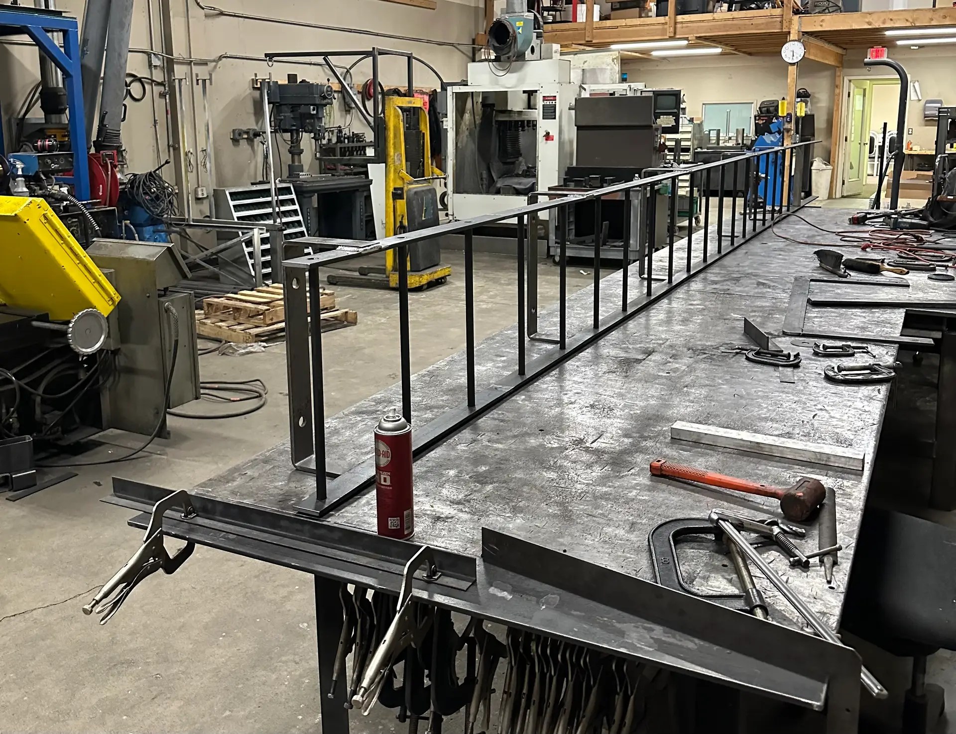 production handrail manufacturing painting installation exterior interior railings manufactured stairs galvanized