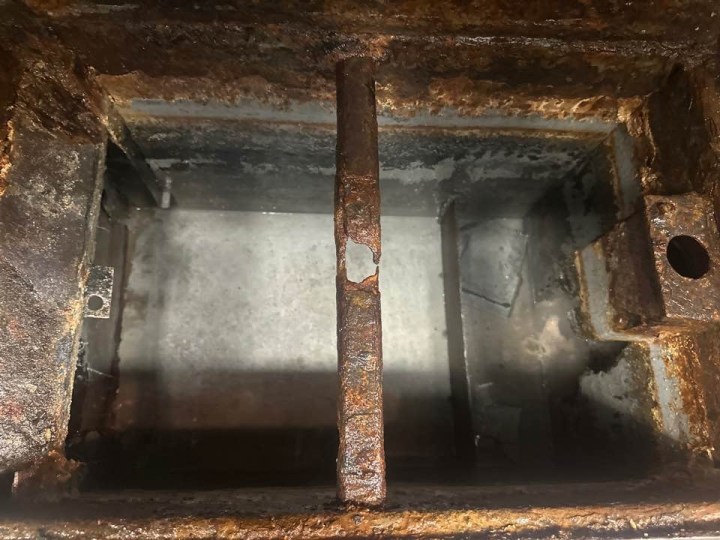 Hayward grease trap after cleaning