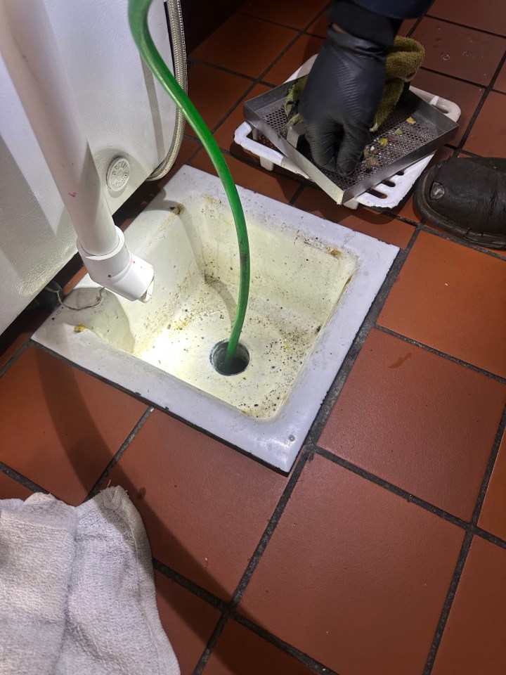 MG Grease hydro jetting a drain line