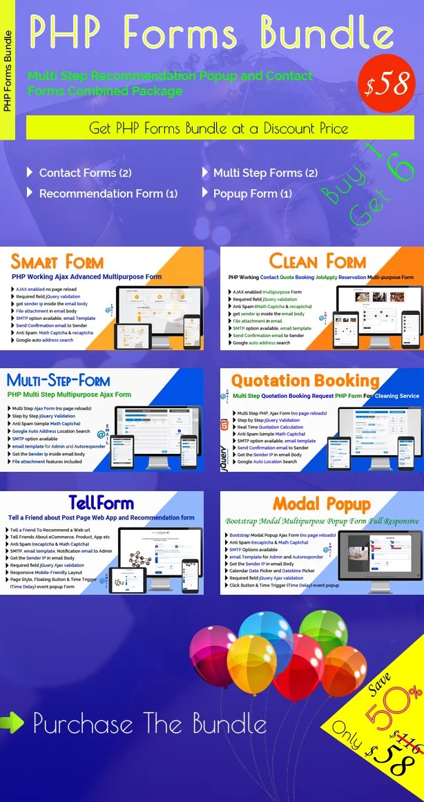 PHP Forms Bundle list