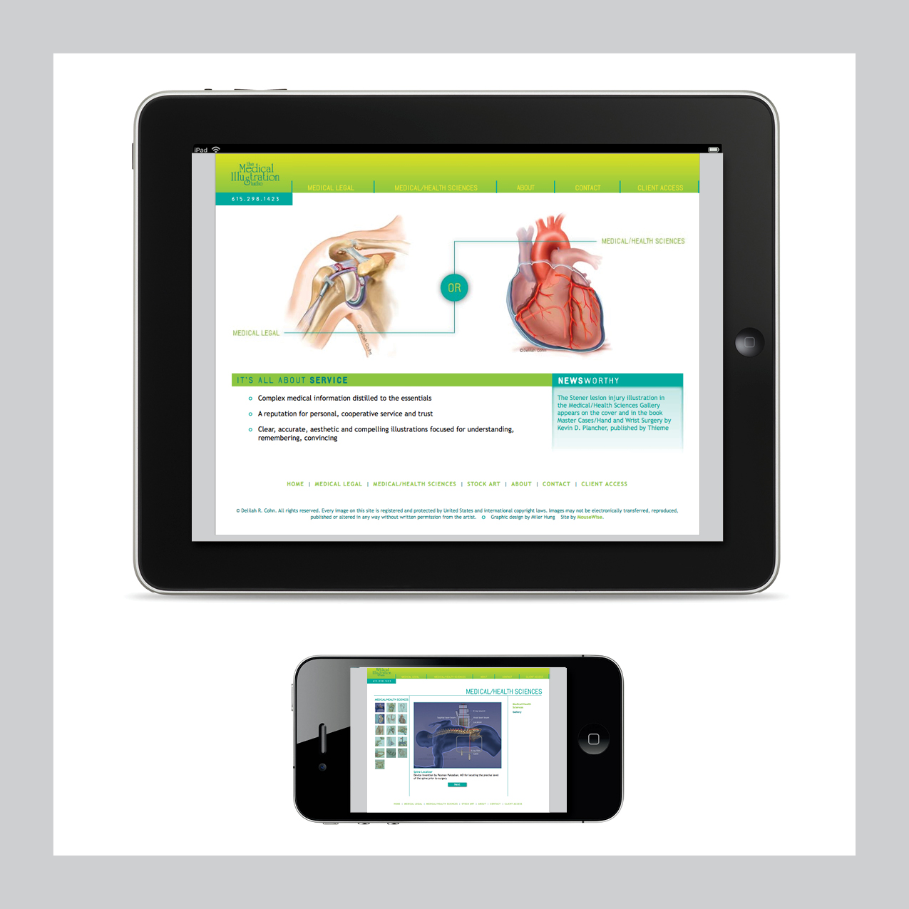 The Medical Illustrion Studio website