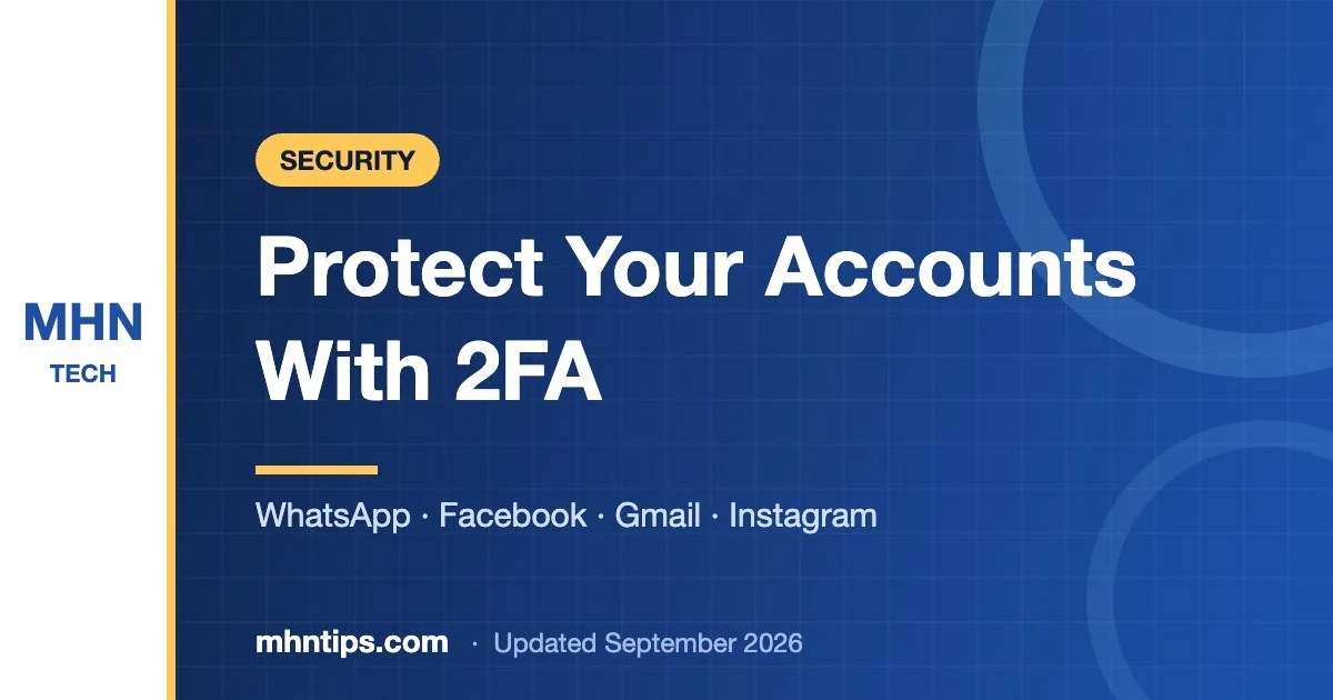 How to turn on two-factor authentication for WhatsApp Facebook Gmail Instagram