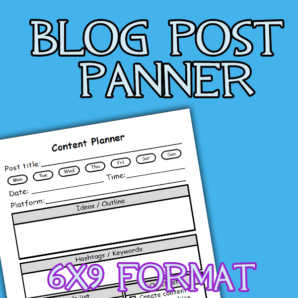 Blog post planner content