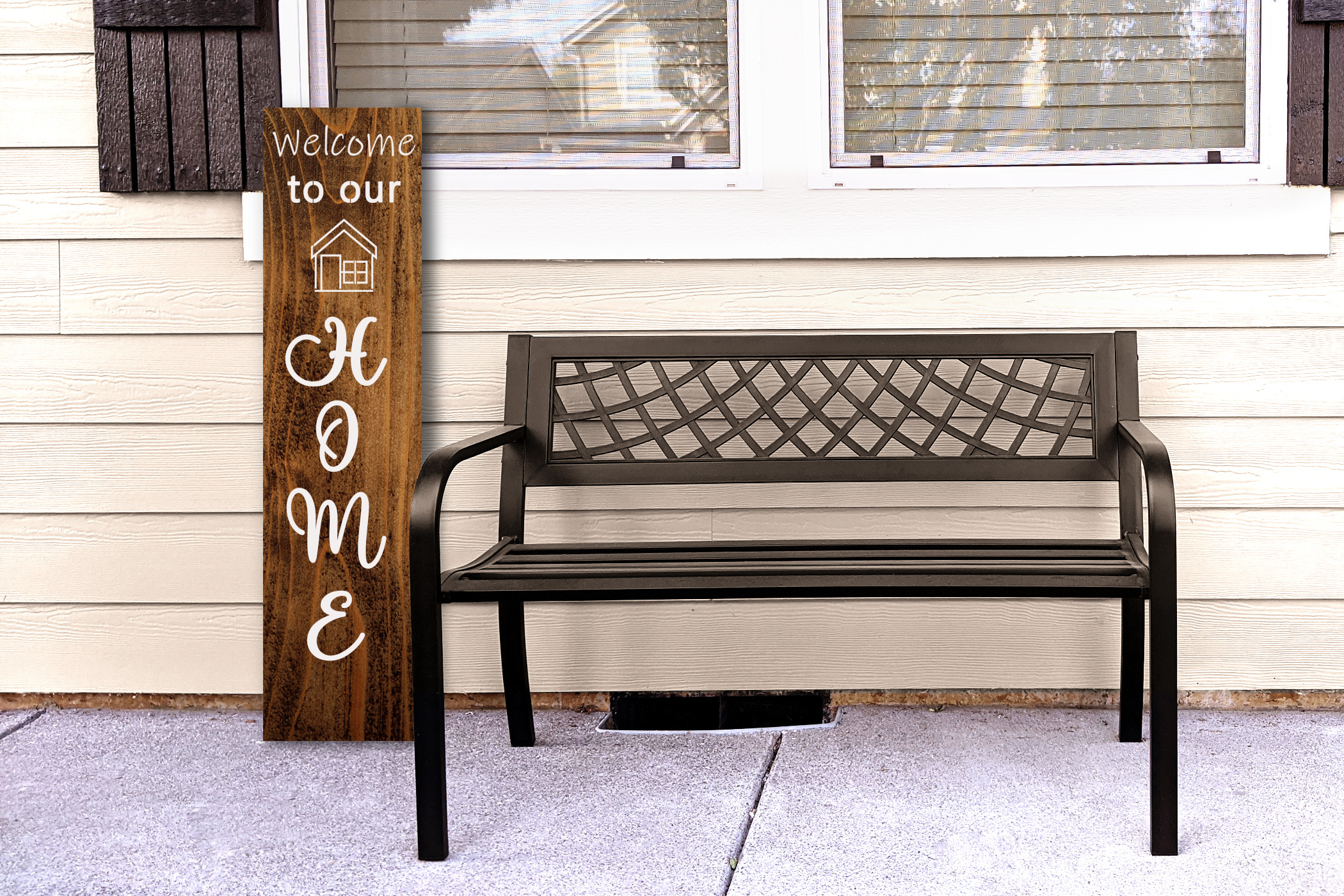 Welcome to out Home Stencil Kit Cricut Electronic Cutting Crafty Home Business