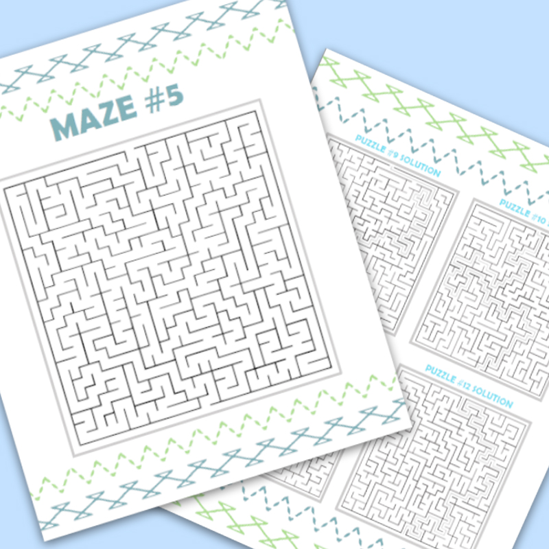 30 Mazes and Solutions Skill Builder