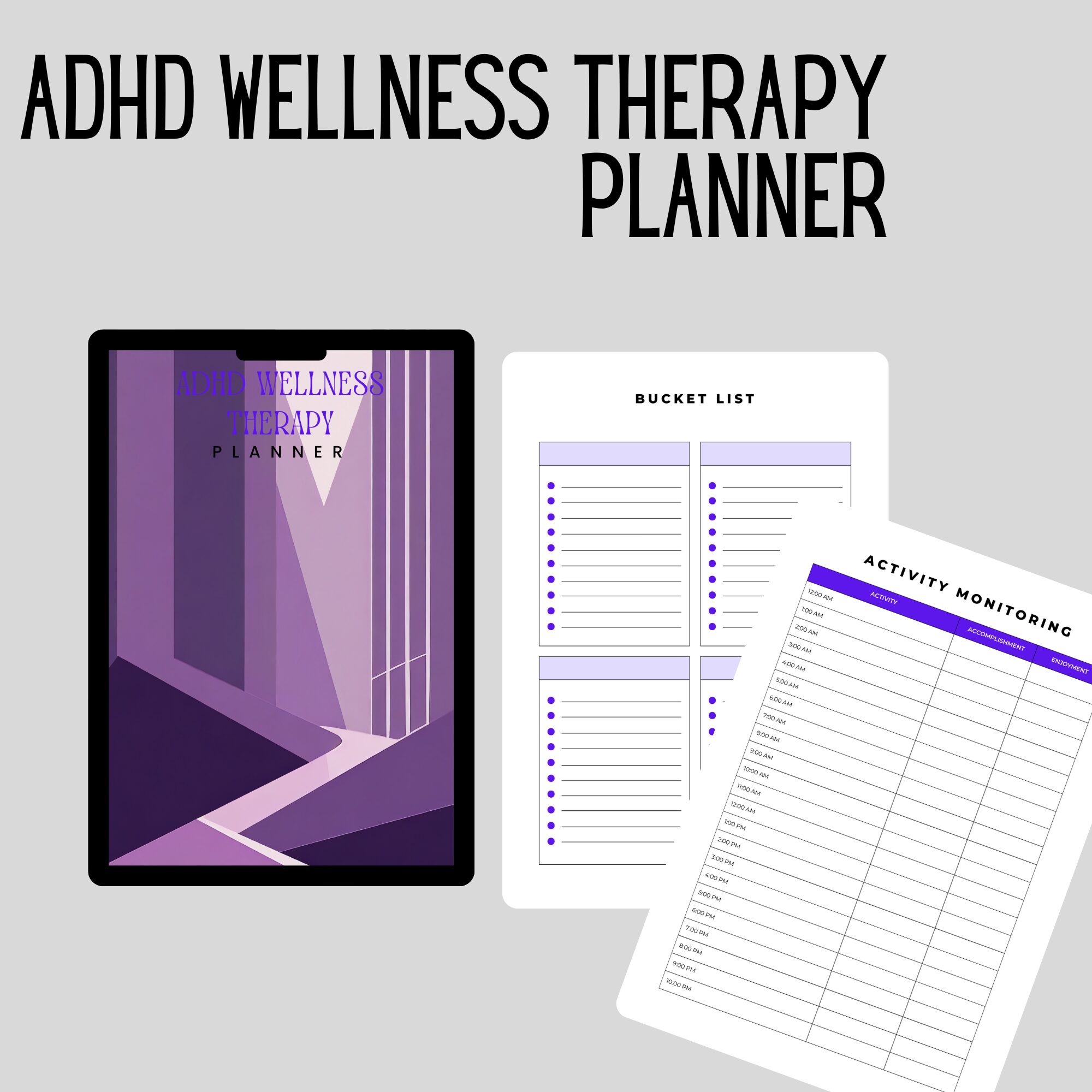 ADHD Wellness Life Planner (Purple)