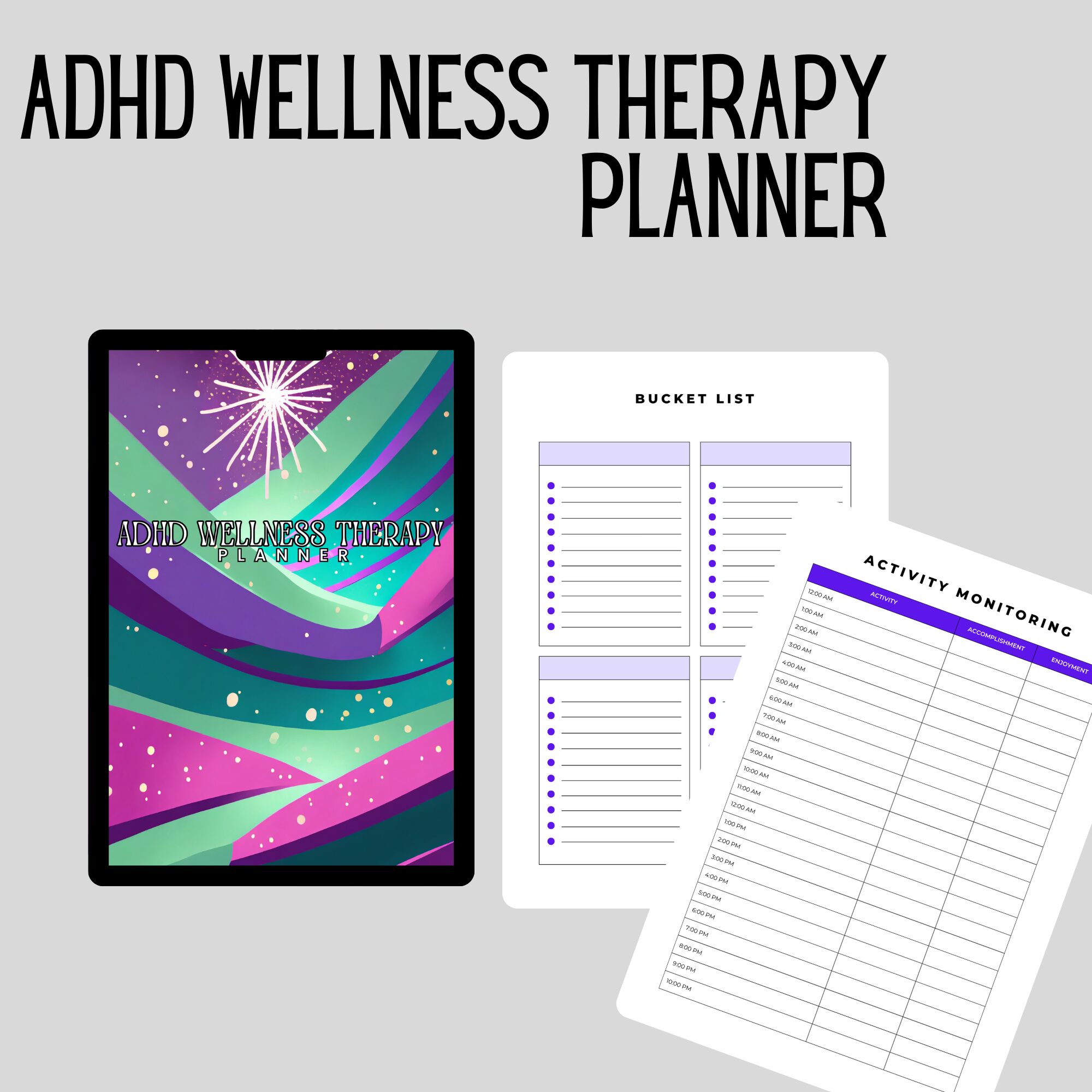 ADHD Wellness Life Planner (Purple)