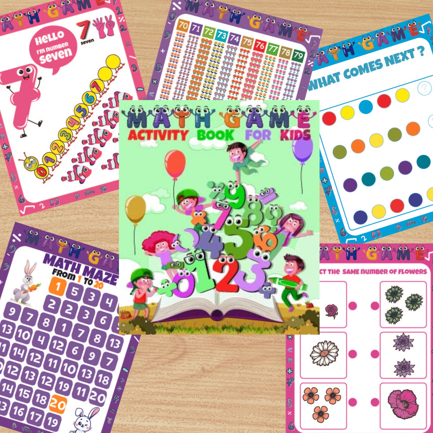 Engaging Math & Counting Activity Book for Ages 5-8 – Fun Learning with Counting Games, Matching, and Number Writing