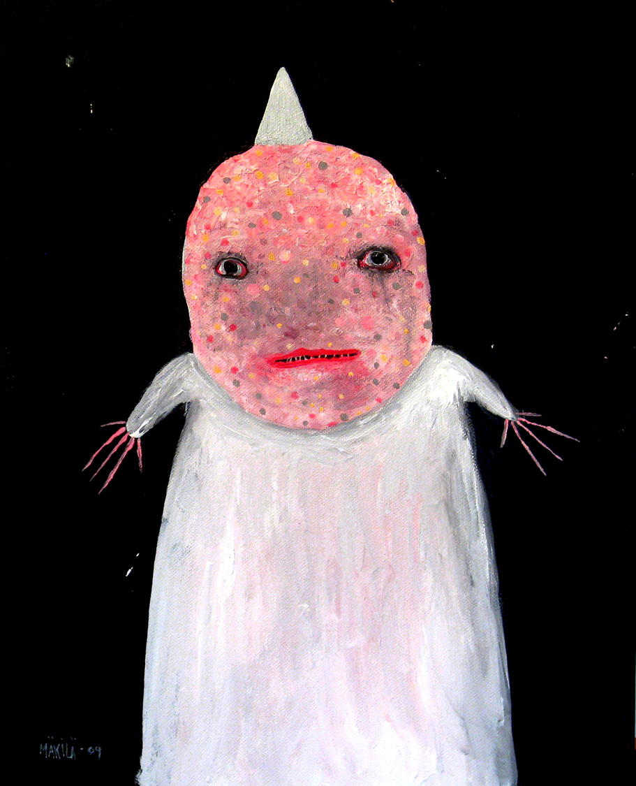 "Scrollan" (2009), acrylic on canvas. Unavailable.