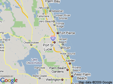 Mapa Port St Lucie Miami Florida Mapa Port St Lucie 