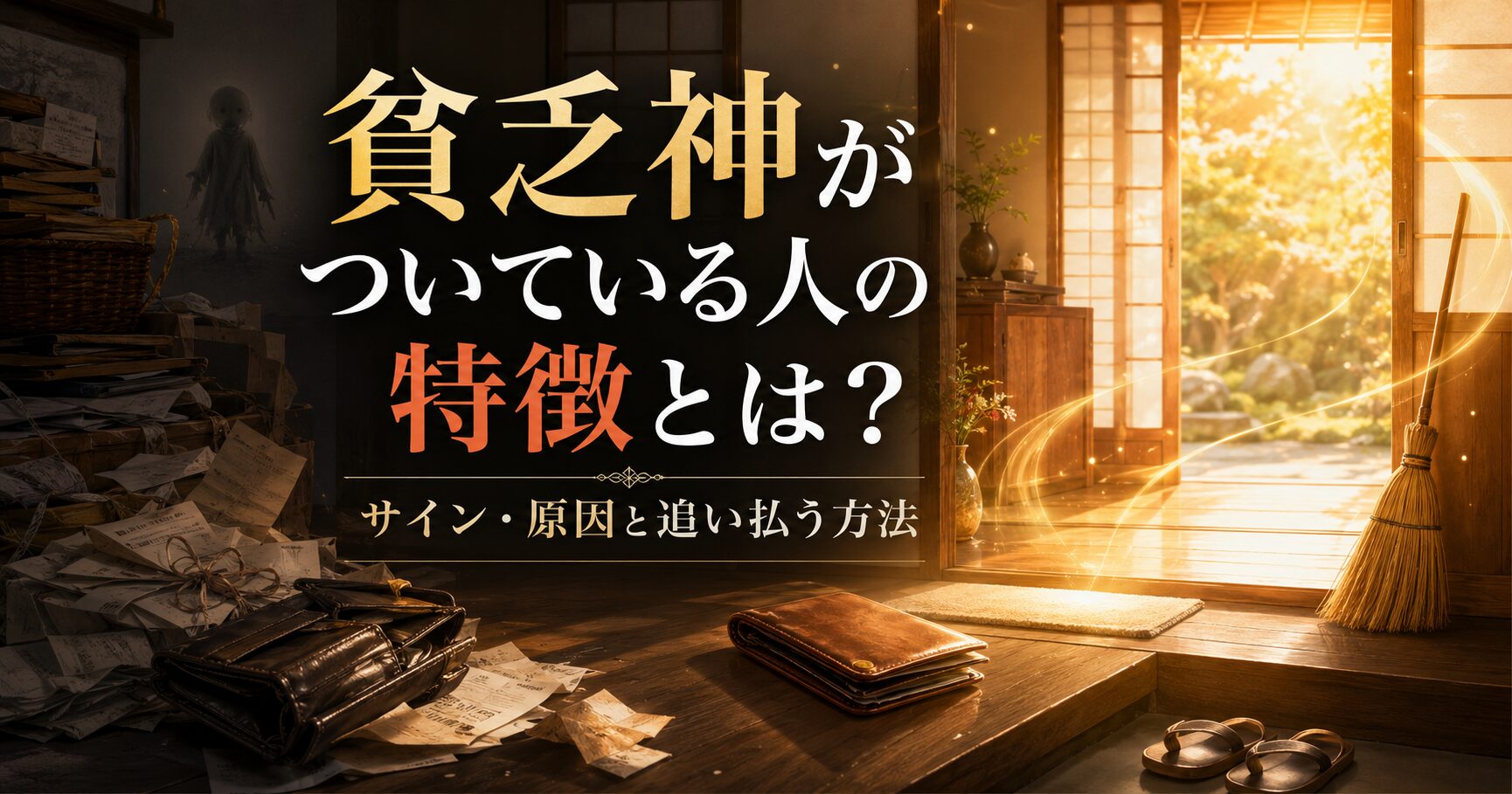 貧乏神がついている人の特徴とは？サイン・原因と追い払う方法を解説