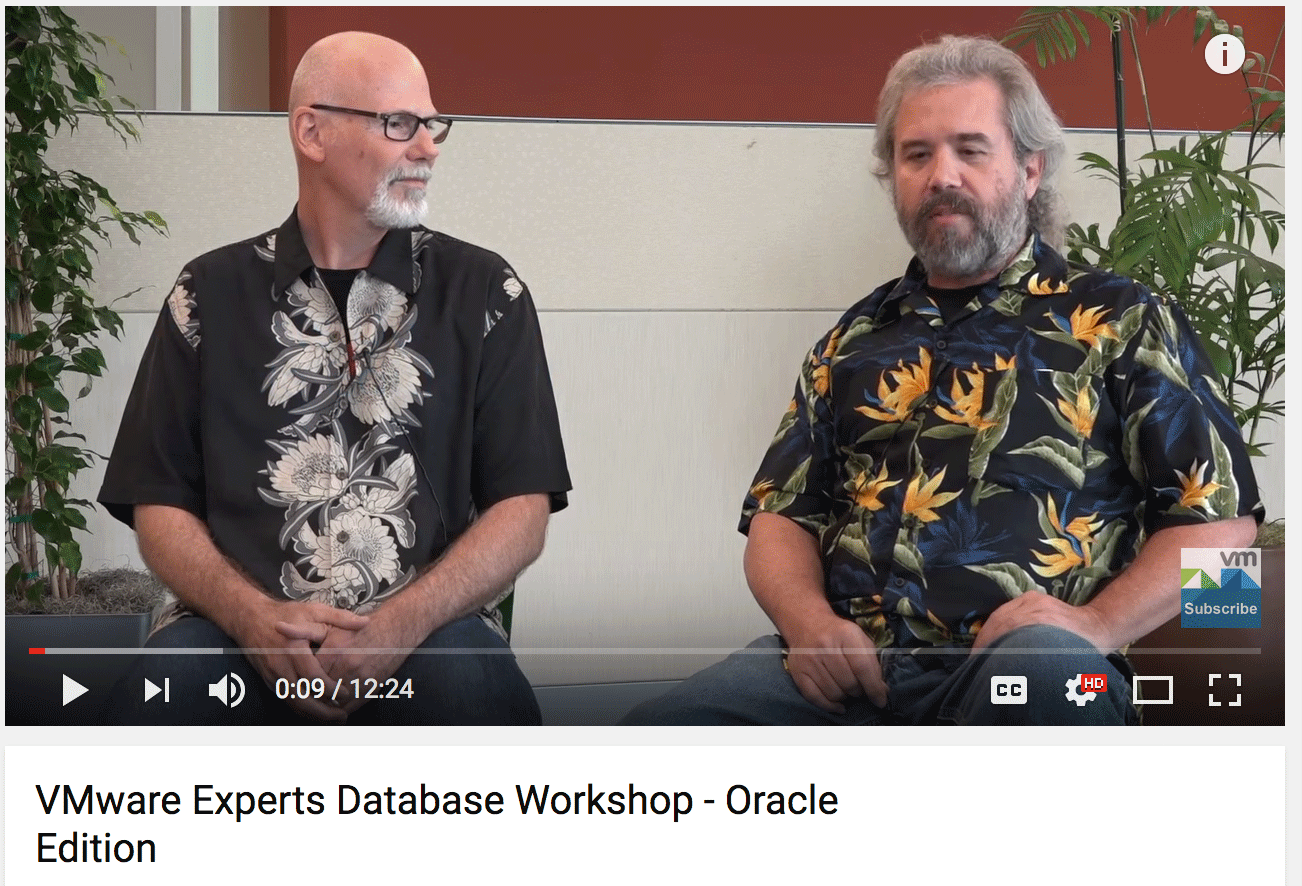 VMware Experts Database Workshop Oracle 2017
