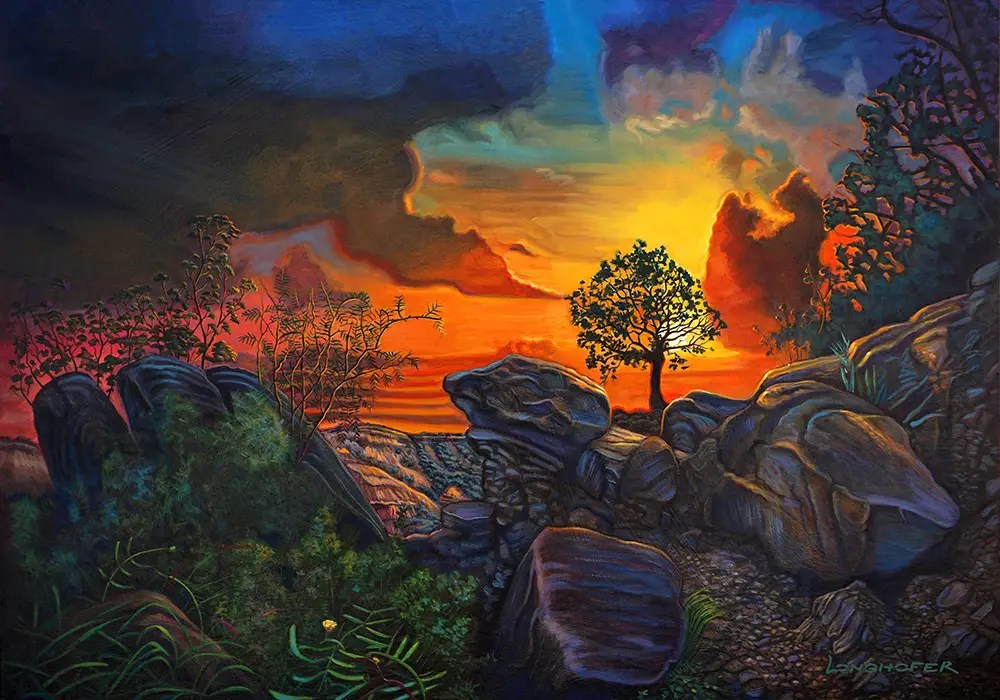 Palo Duro Canyon painting by Longhofer