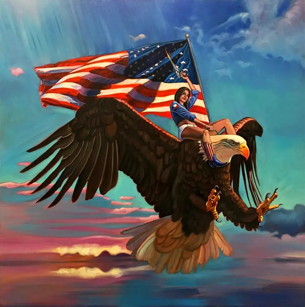Liberty painting by Longhofer