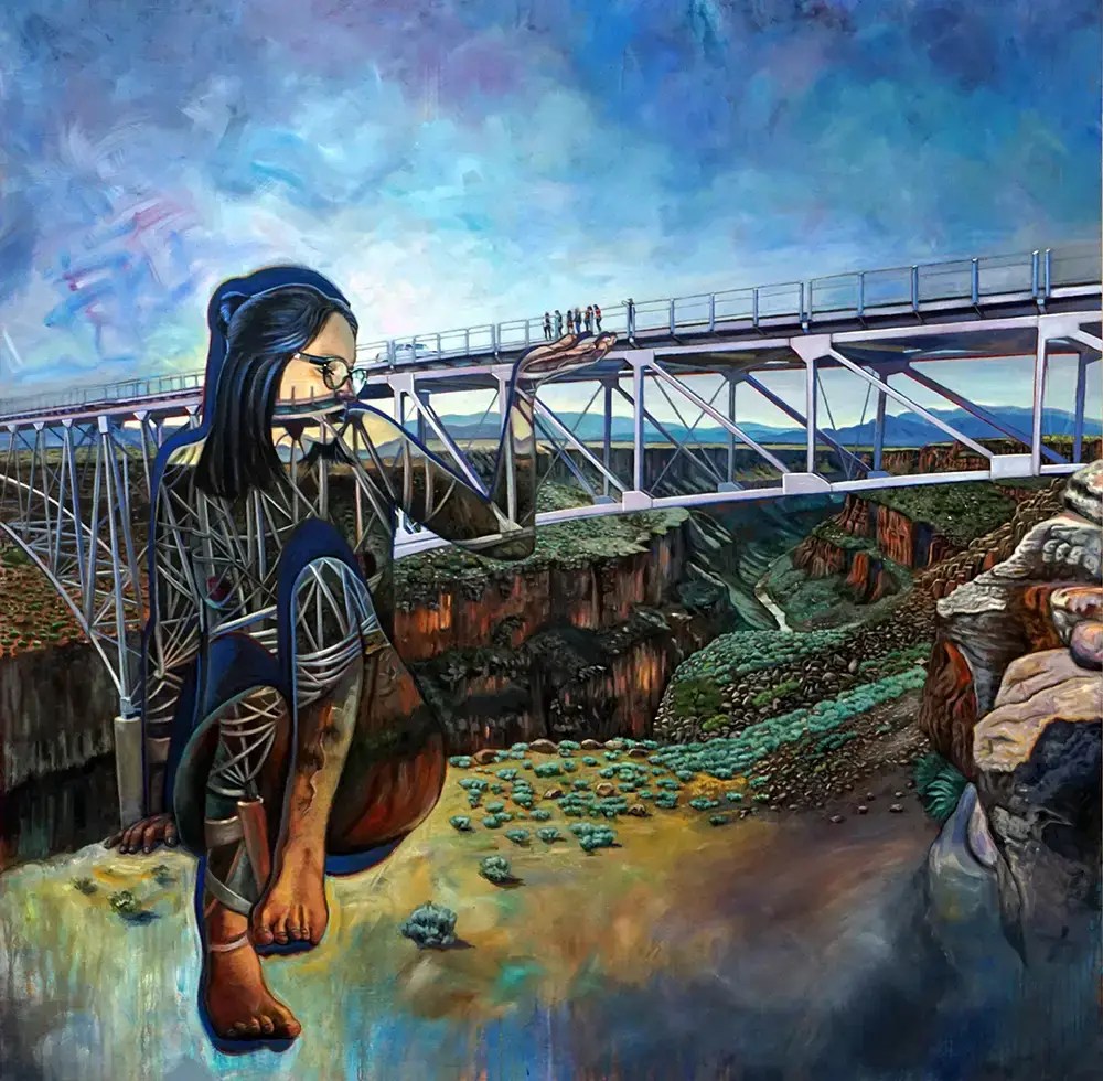  Dama del Puente (Rio Grande Gorge) painting by Longhofer