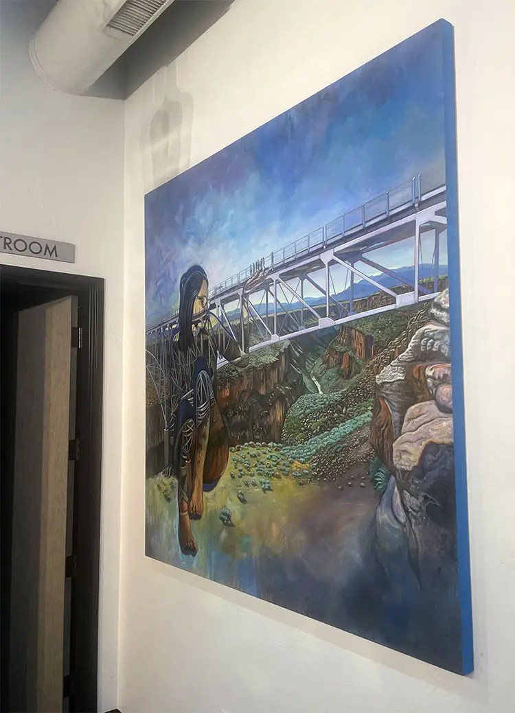 Dama del Puente (Rio Grande Gorge) painting by Longhofer