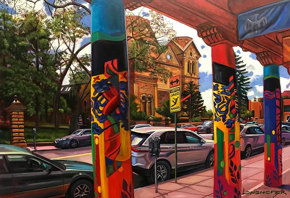 Santa Fe painting by Longhofer