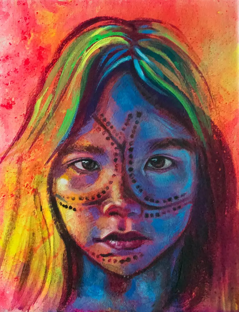 Fire and Ice painting by Longhofer