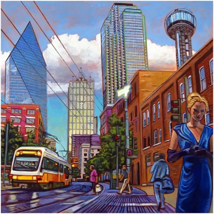 American Express Illustration, Acrylic on Illustration Board, 12" x 12", Michael Longhofer