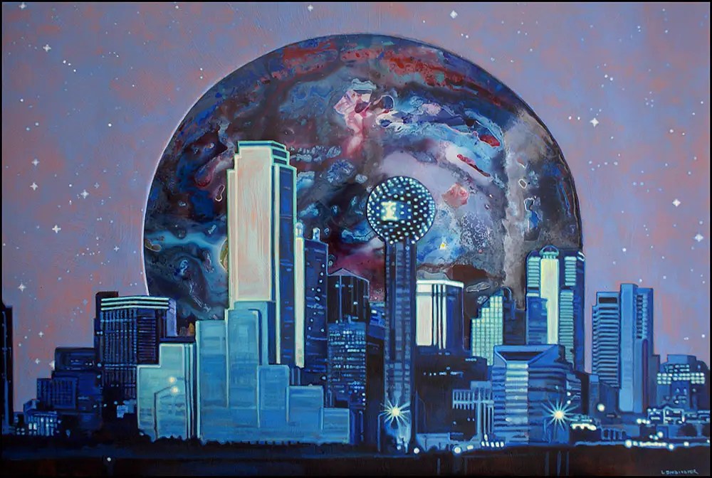 cityscape painting by Longhofer
