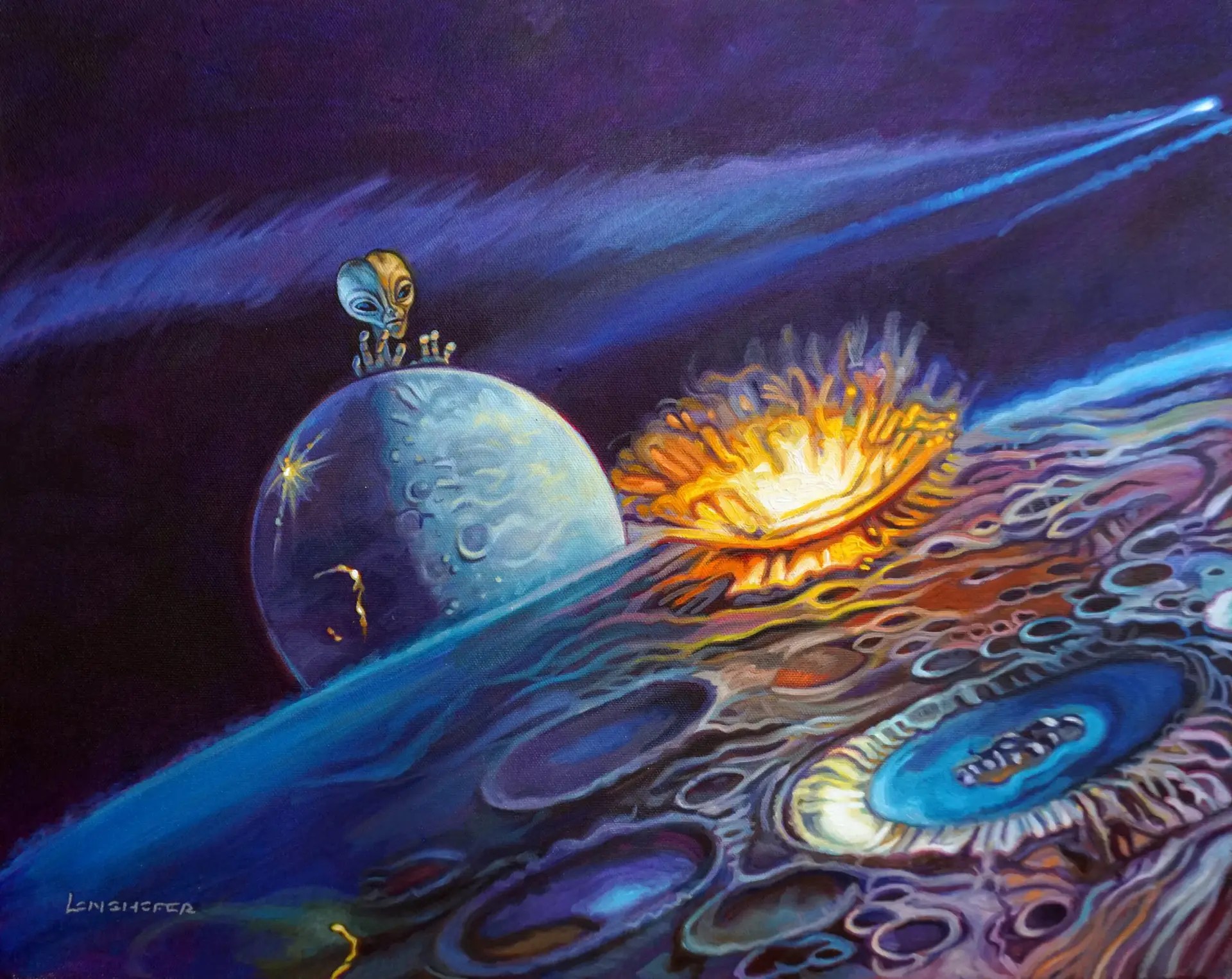 ‘Outer Space’ 'Outer Space' painting by Longhofer