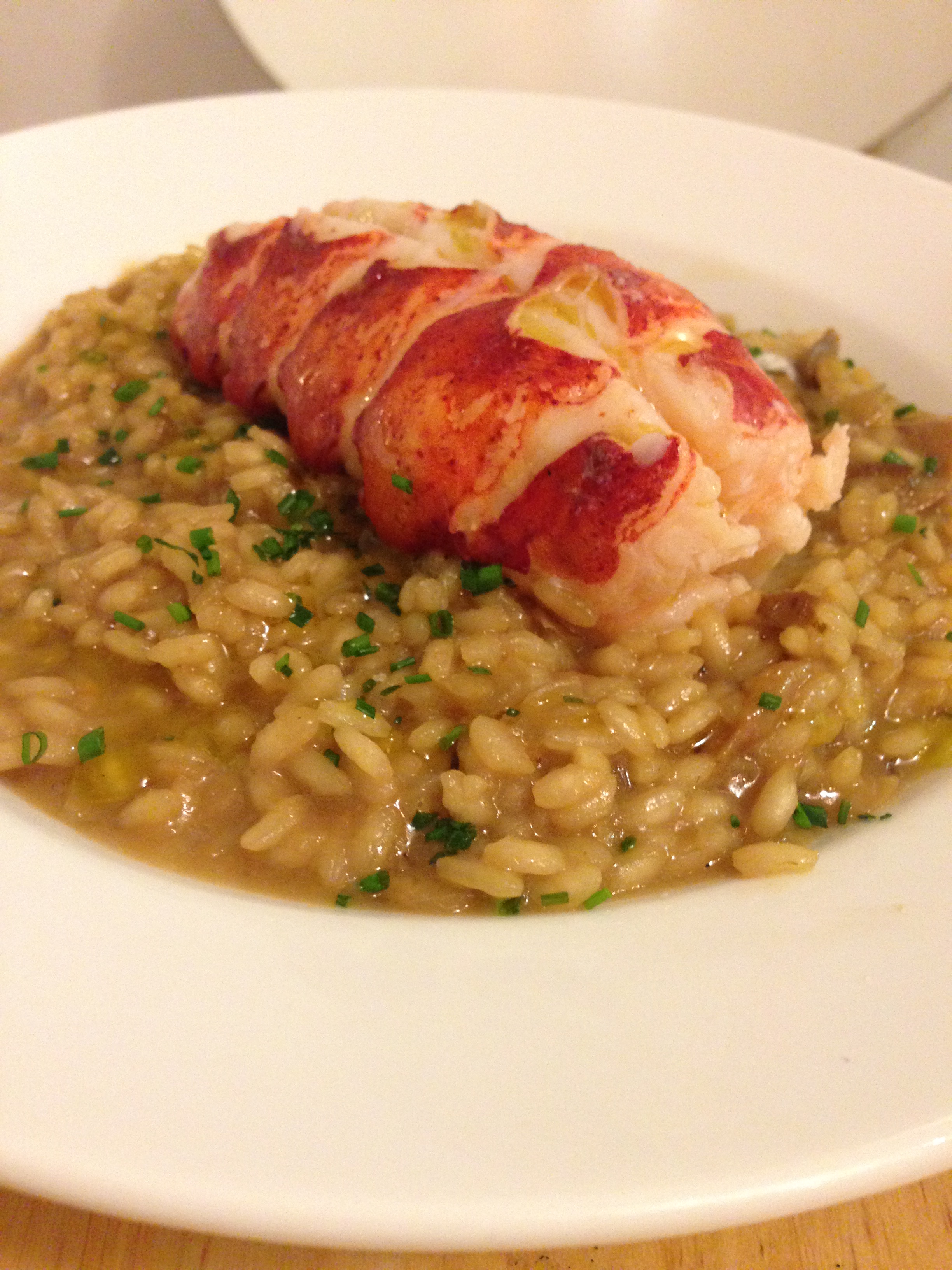 Lobster w/porcini risotto