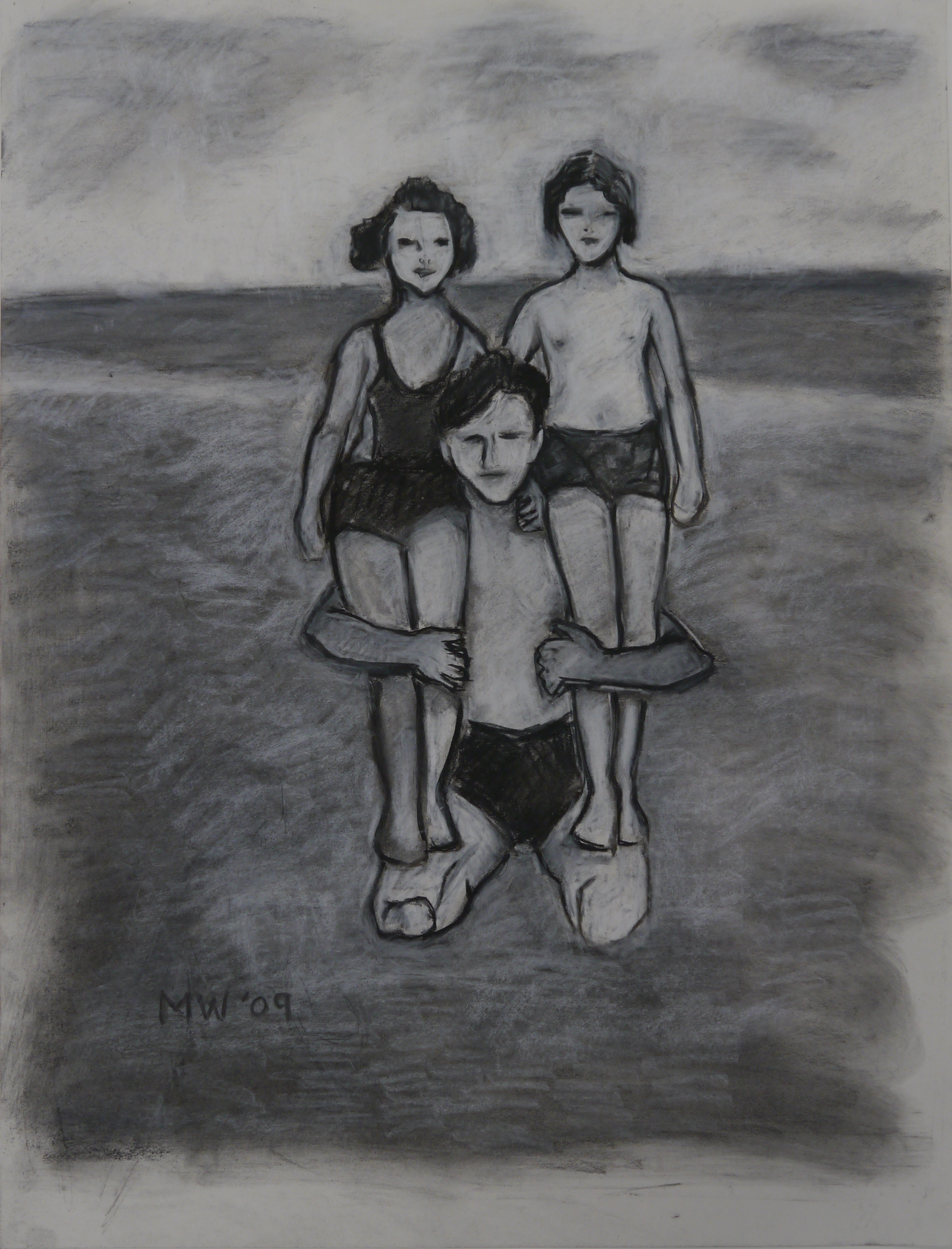 Untitled. Charcoal on paper. 24" x 18"