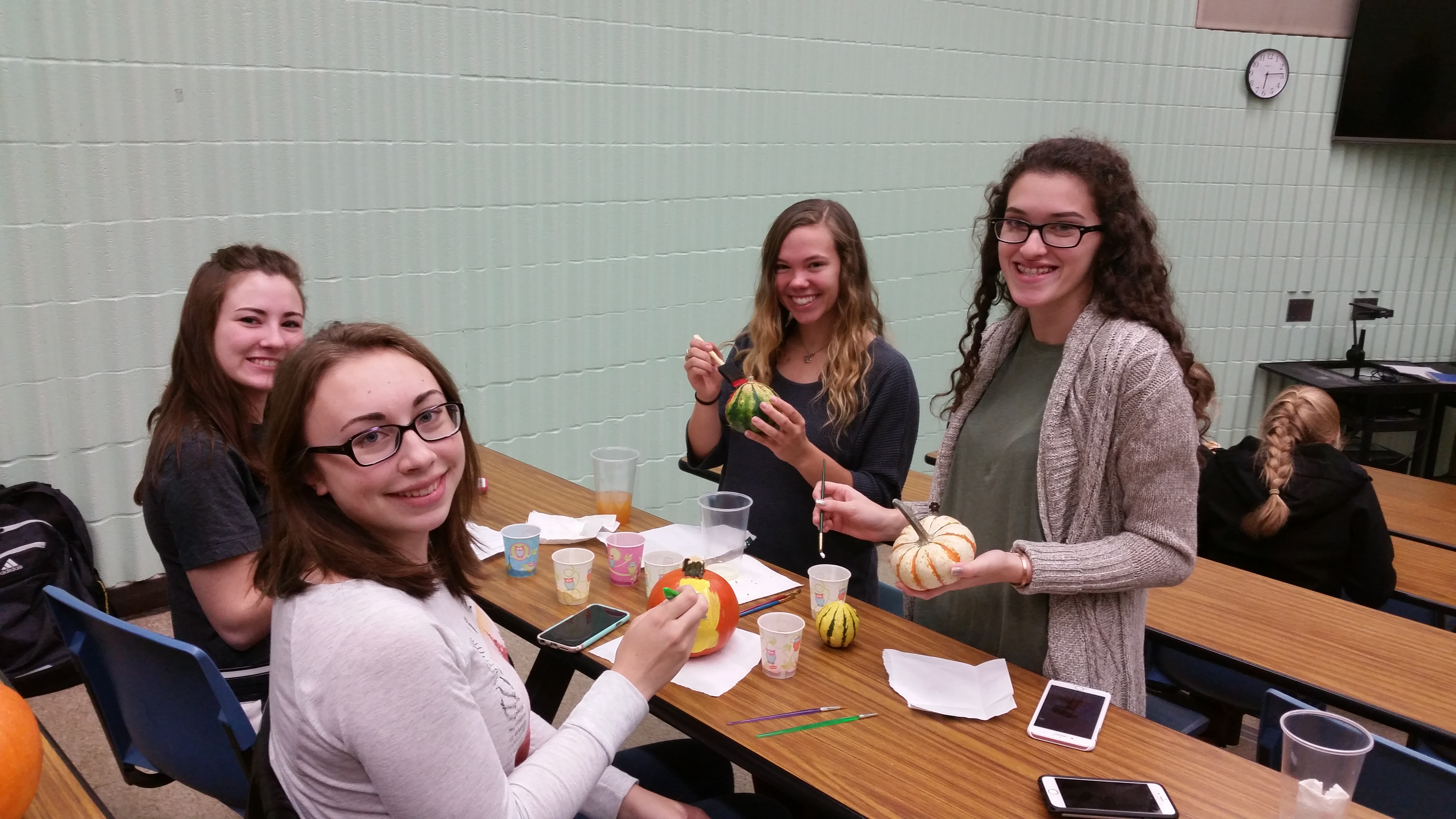 Pumpkin painting for our friends at Cypress Manor.