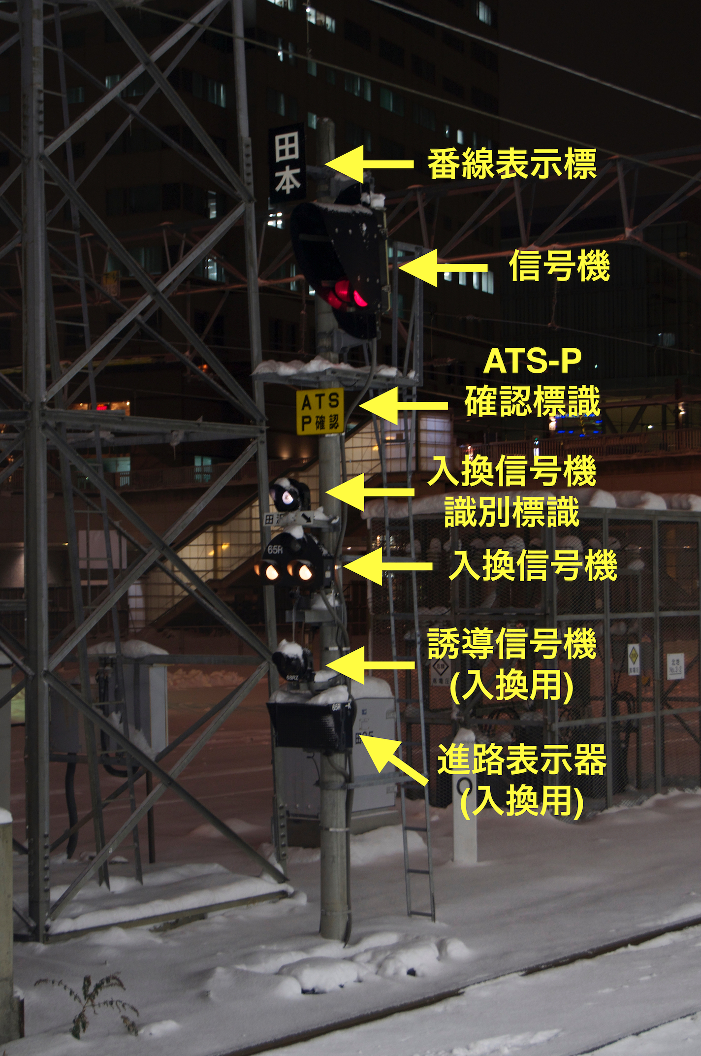 鉄道信号機 TCS4灯式信号機(F)警戒(黄・黄)表示型｜製品情報｜製品検索