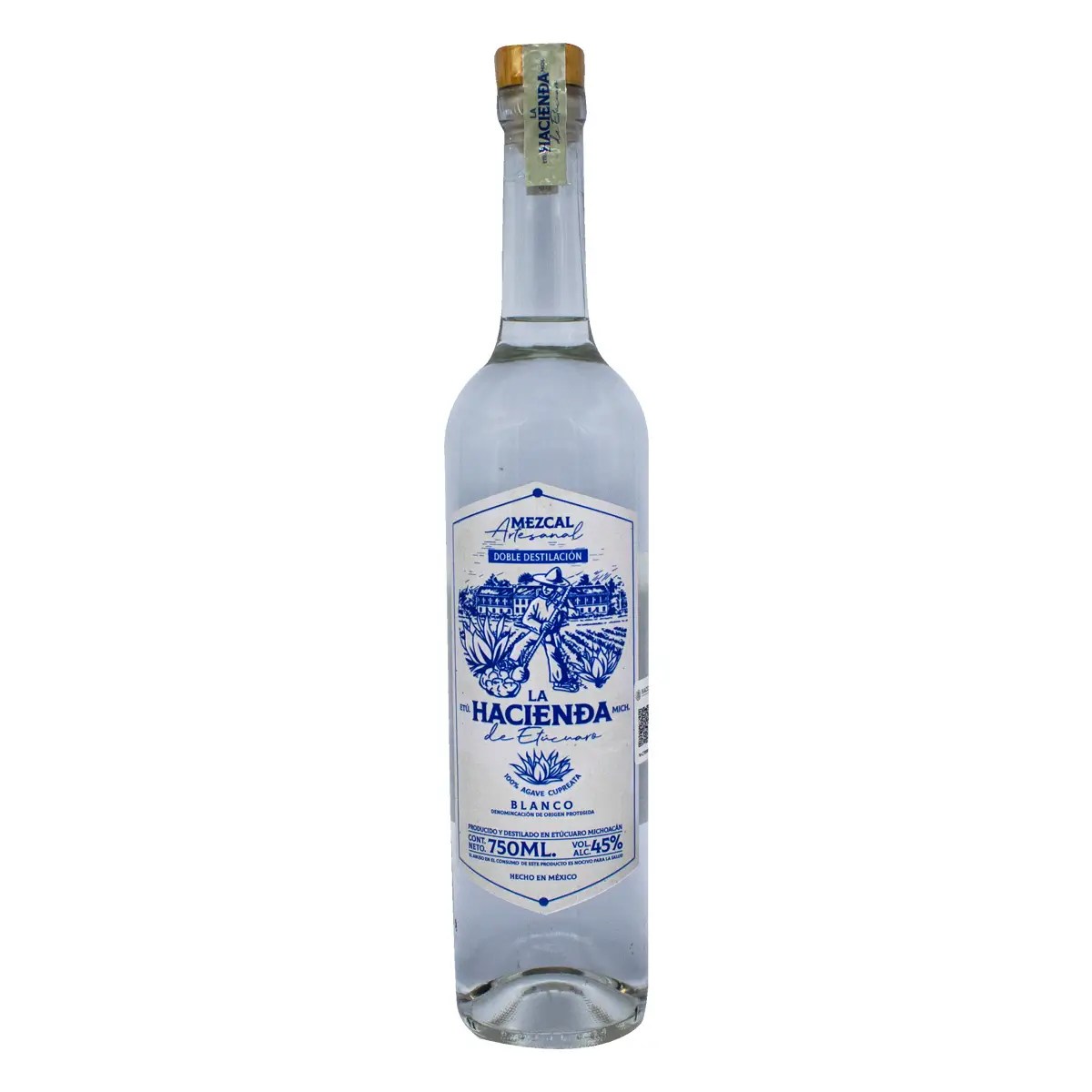 Mezcal Artesanal La Hacienda De Etúcuaro Mezcal Blanco 750ml