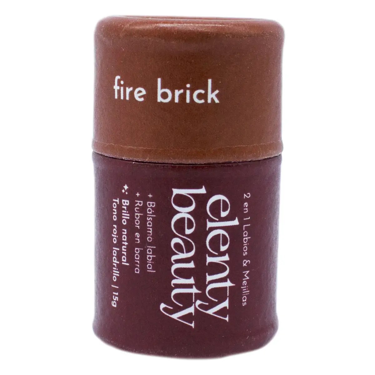 Dos en Uno Bálsamo Hidratante y Tinta Nutritiva Elenty Rojo Ladrillo 15 g