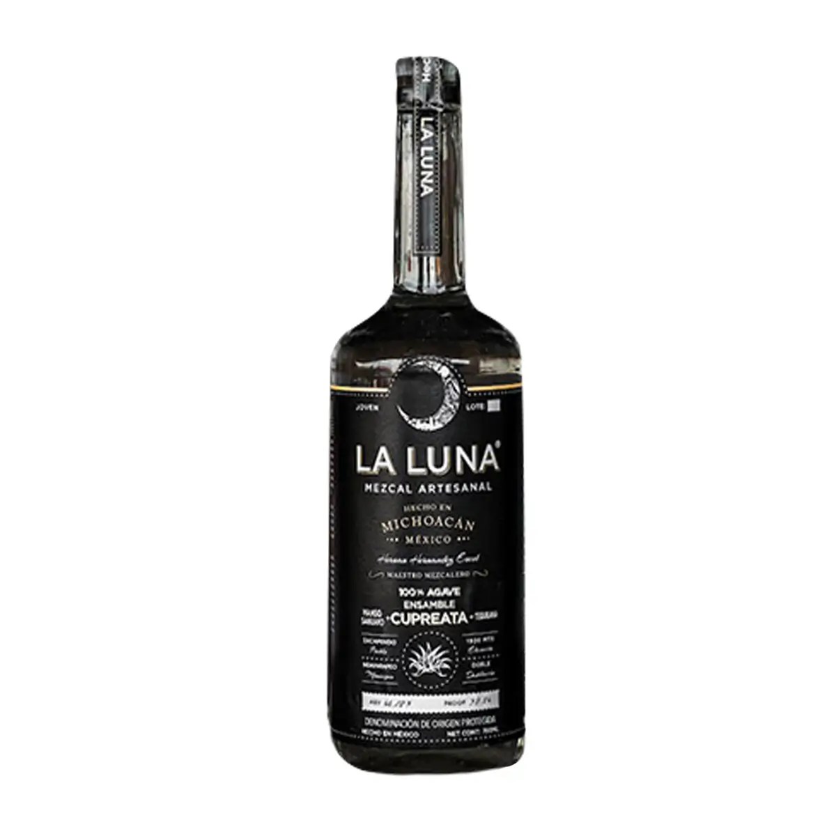 Mezcal artesanal La Luna agave Ensamble Cupreata 750 ml