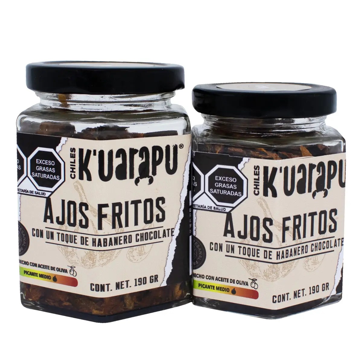 Ajos Fritos Chiles K'uarapu con un Toque de Habanero Chocolate 190 g