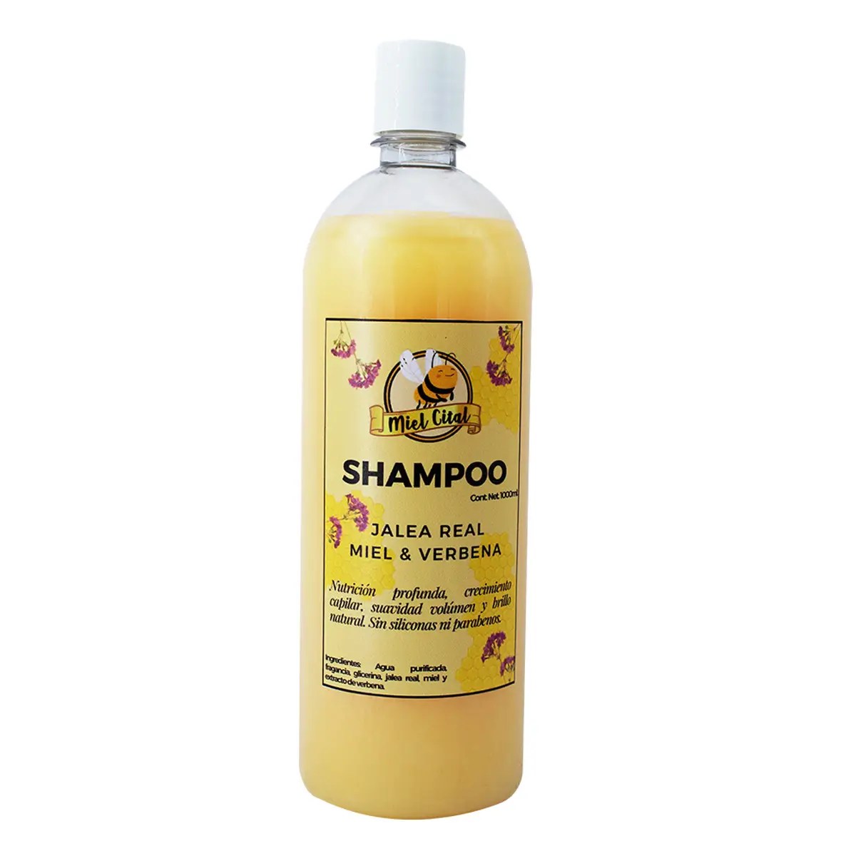 Shampoo jalea real miel y verbena, Miel cital nutrición profunda 1000 ml.