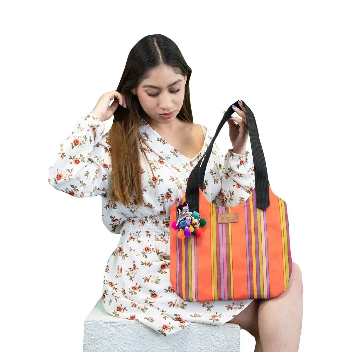 Bolsa Naranja Para Dama Anylu Arte Y Estilo