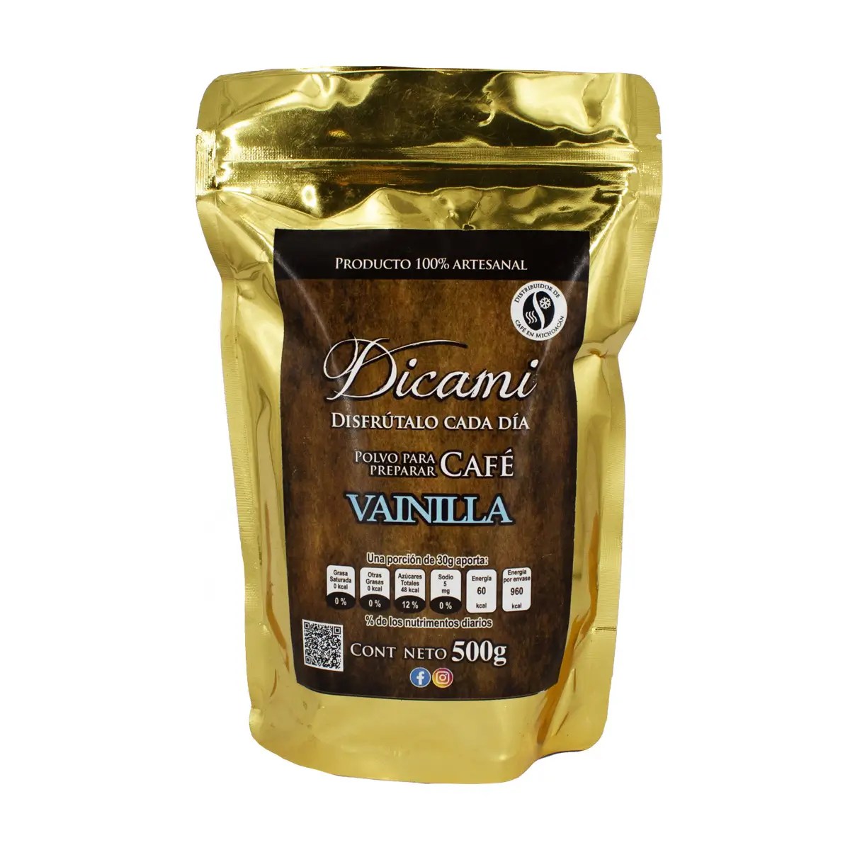 Polvo para preparar café Dicami sabor vainilla 500 g