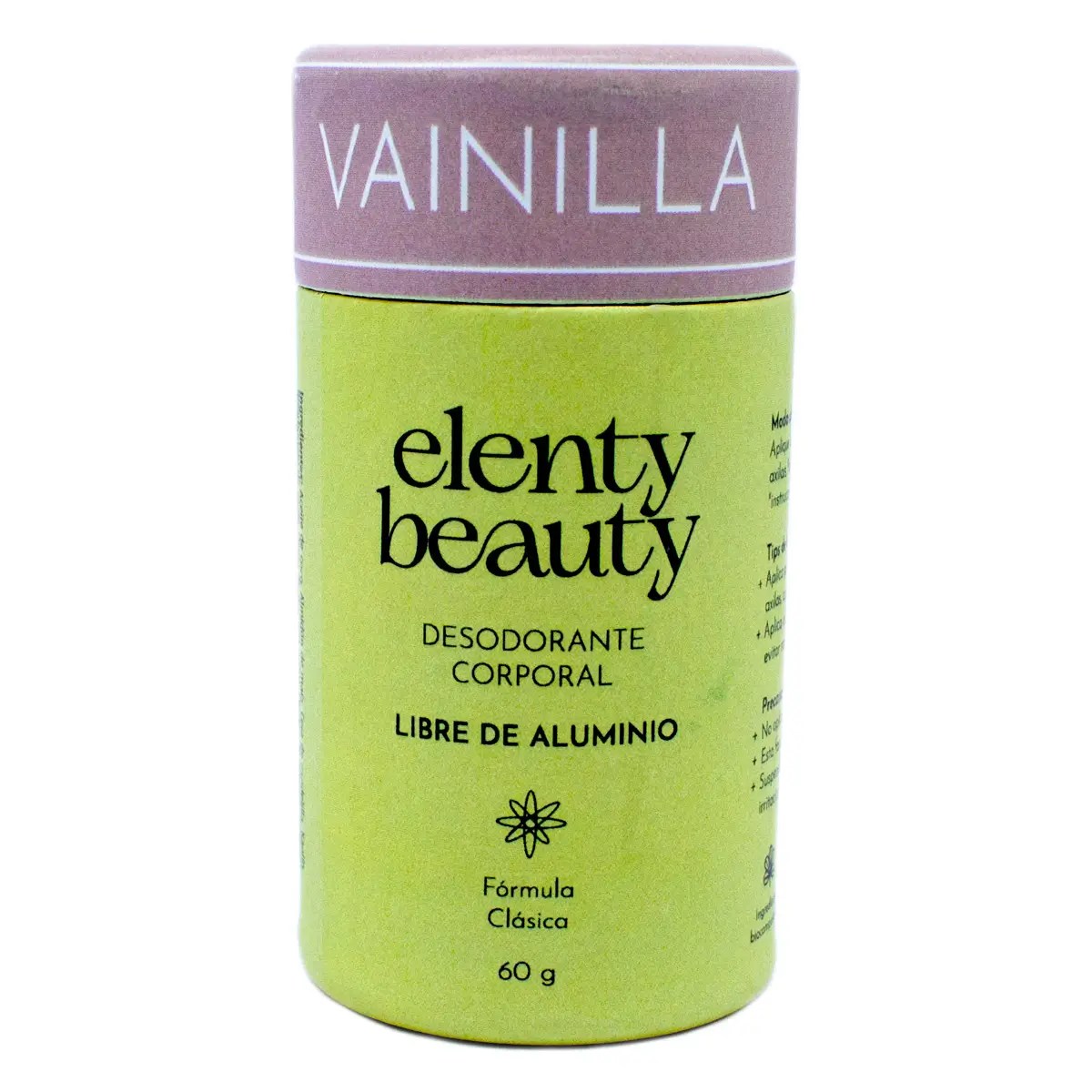 Desodorante Corporal olor Vainilla Elenty Beauty Formúla Clásica 60 g