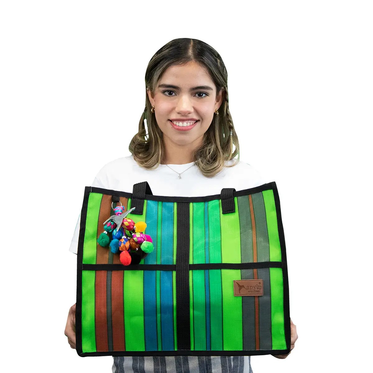 Bolsa Verde Colorida Para Dama Anylu Arte Y Estilo