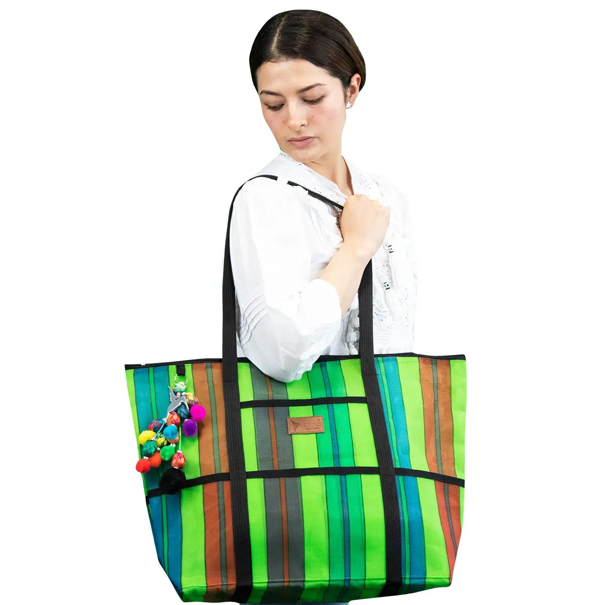 Bolsa Verde Colorida Para Dama Anylu Arte Y Estilo Rectangular