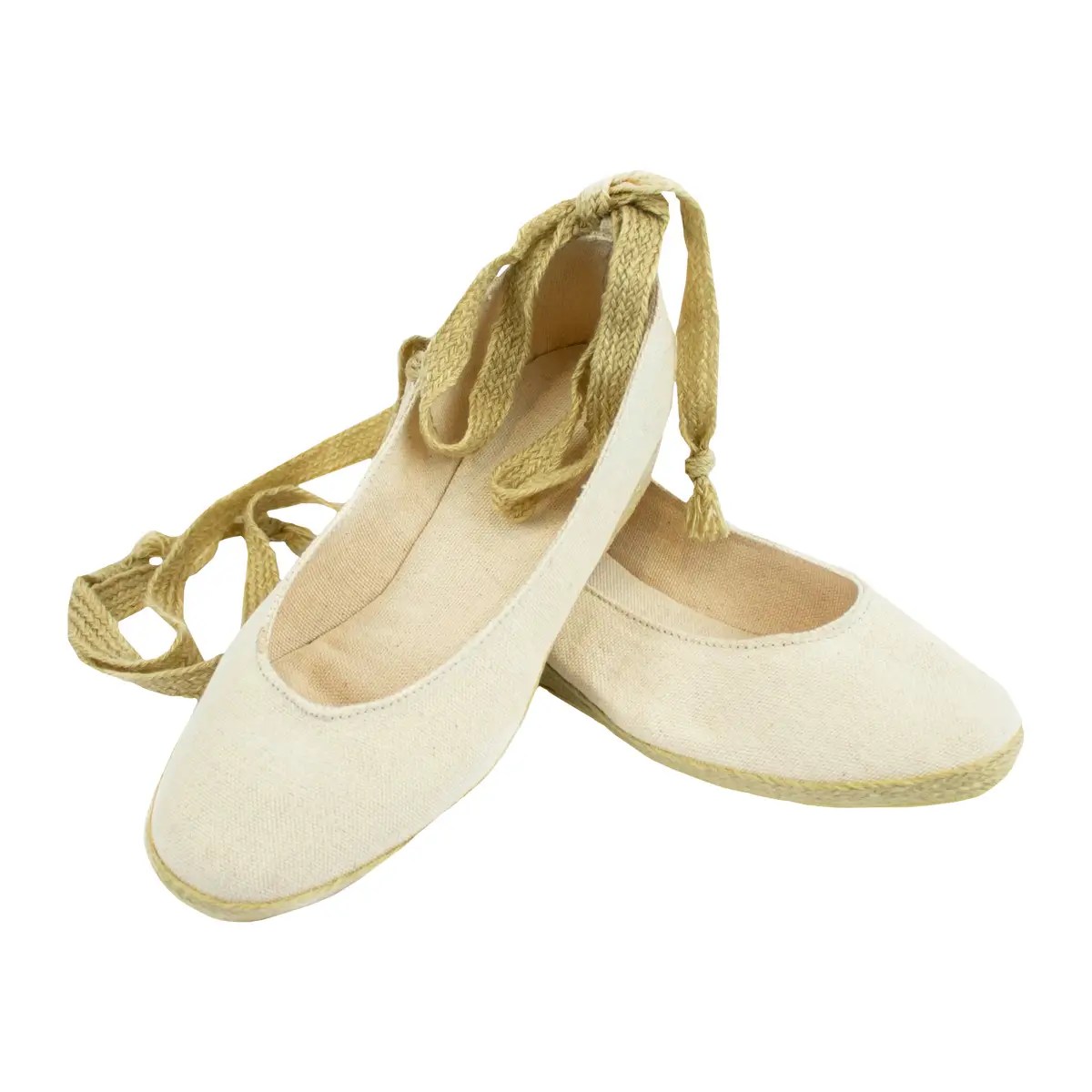 Alpargatas Sujey hechas a mano color beige
