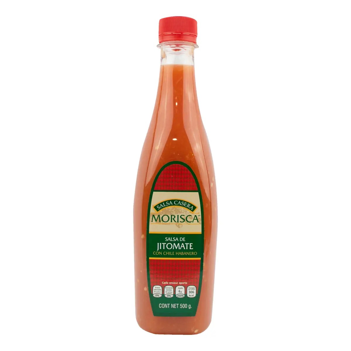 Salsa Casera Morisca jitomate con chile habanero 500 g.