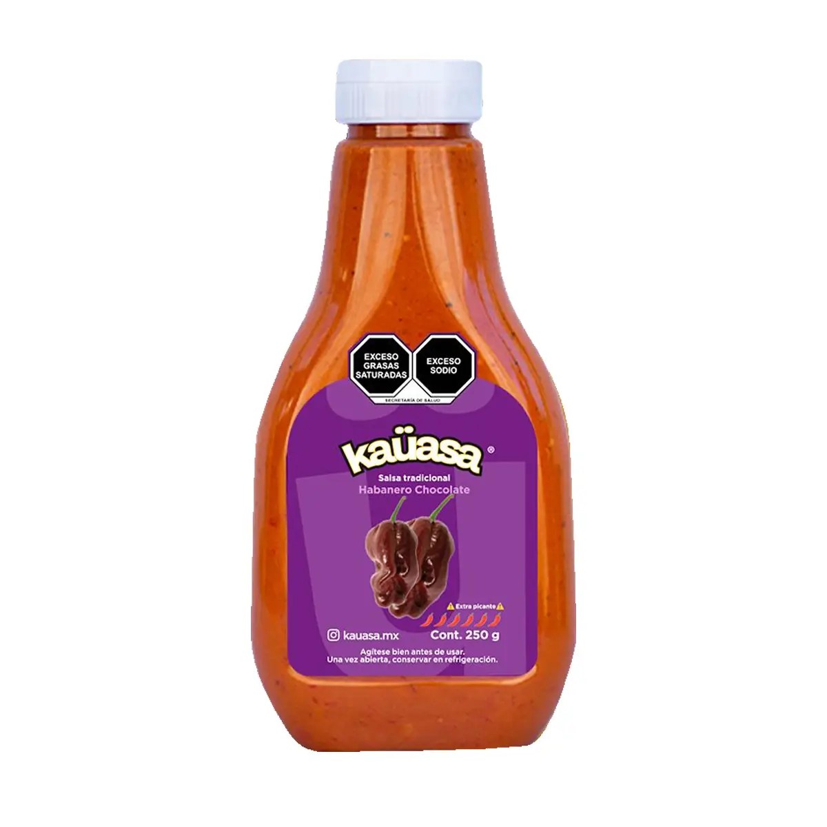 Salsa Tradicional Habanero Chocolate Kaüasa 250 g.