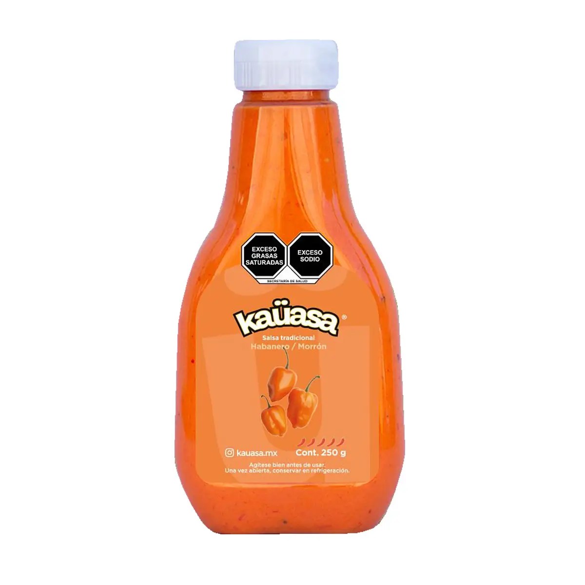 Salsa Tradicional Habanero Morrón Kaüasa 250 g.