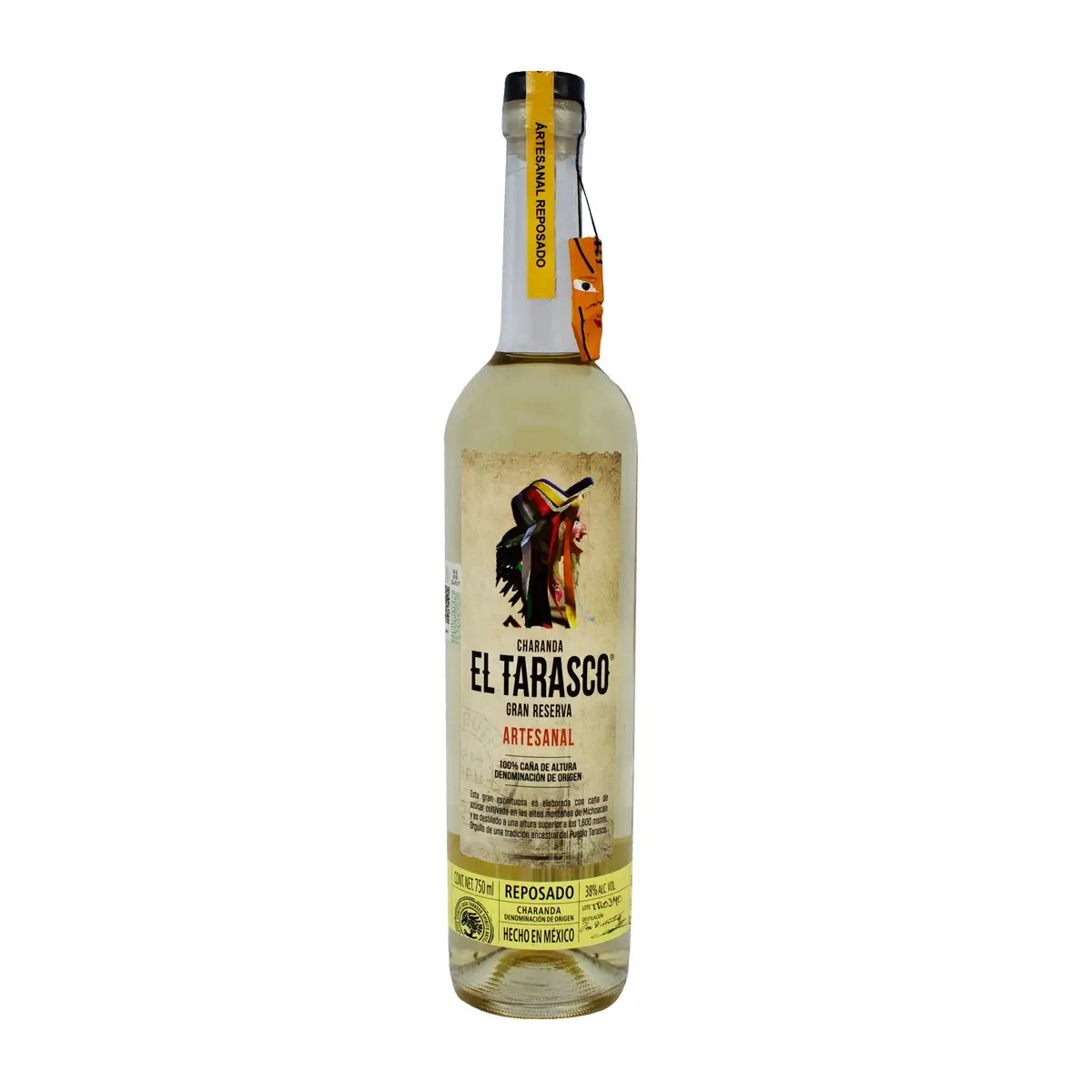 Charanda Gran Reserva Artesanal El Tarasco Casa Tarasco Spirits 100% Caña de Altura 750 ml.
