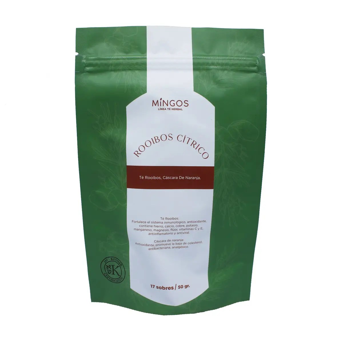 Tisana Gourmet Artesanal Mingos Rooibos Cítrico 100 g.