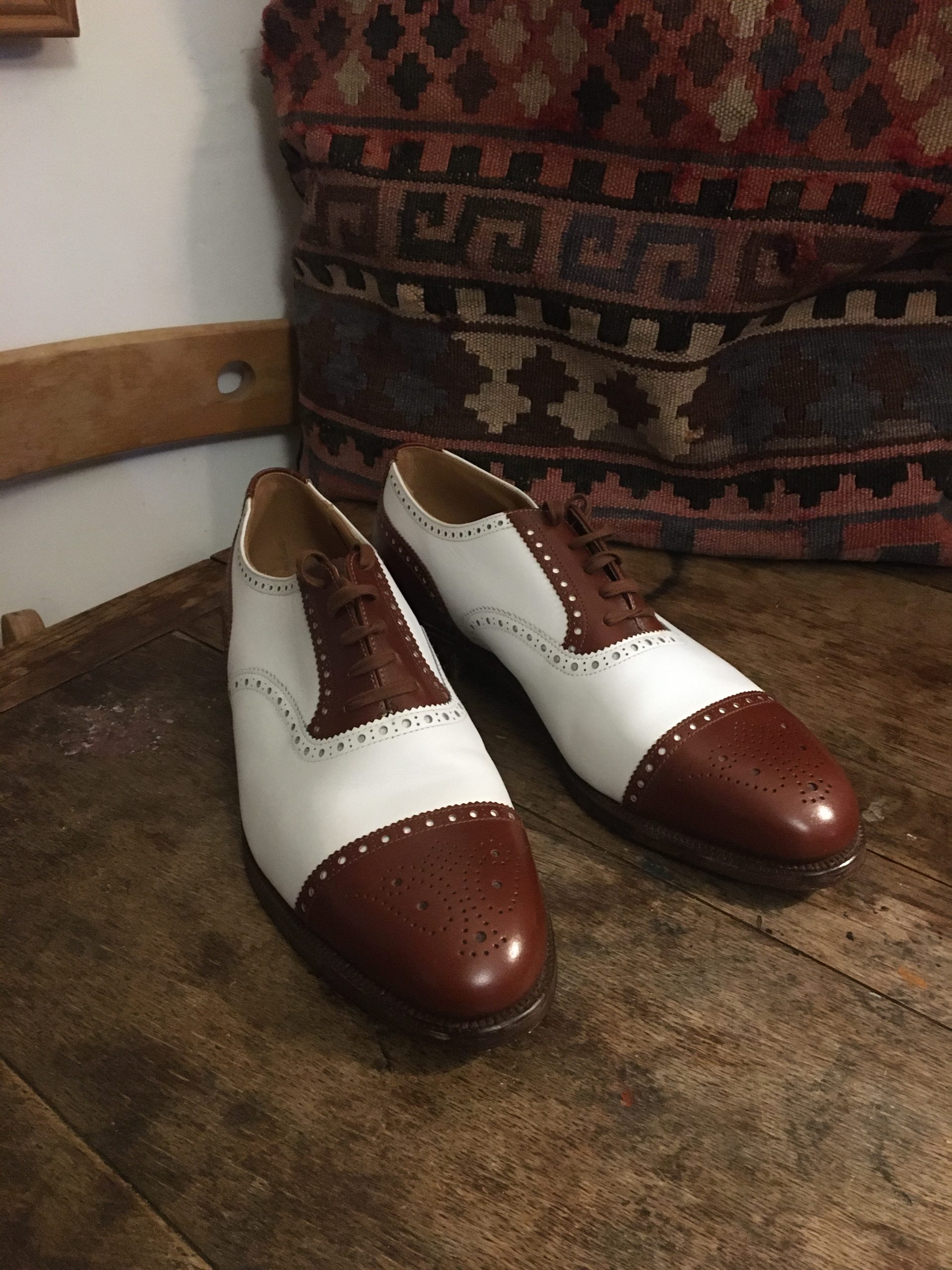 Handmade Crockett and Jones Two-Tone Brogues